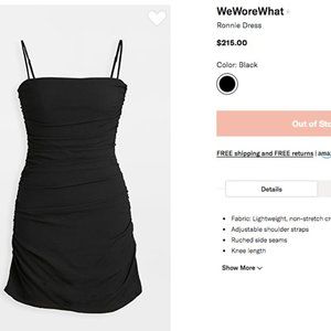 Weworewhat Black Ronnie Dress size XL , NWT